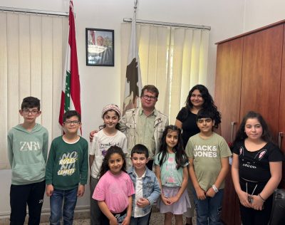 Avec des filleuls de Kawkaba